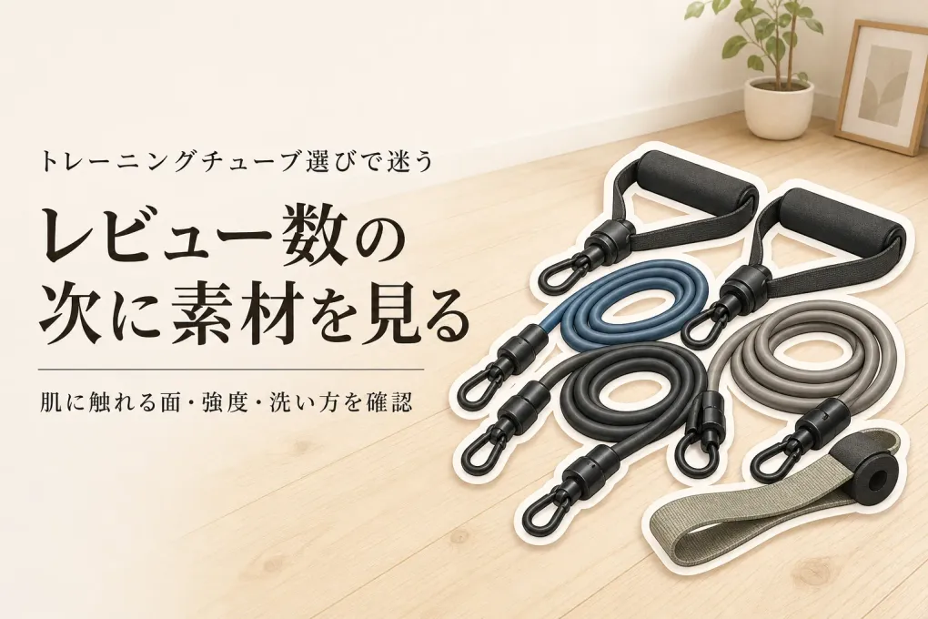 楽天でレビュー数が多いトレーニングチューブを比較｜ハンドル付き・布製トレーニングバンドの使い心地